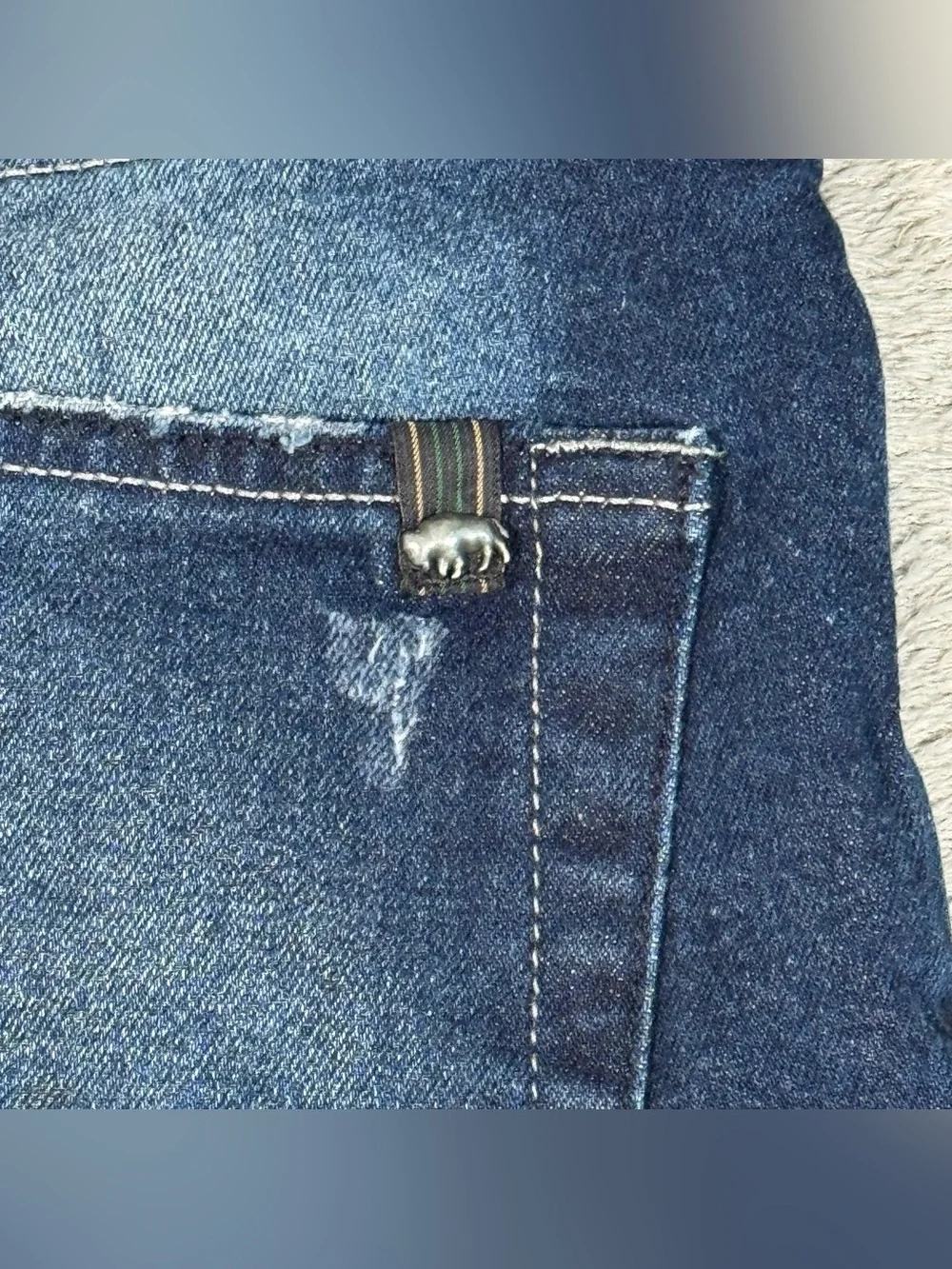 Buffalo David Bitton Ash-X Mens Jeans 33x30 Slim Stretch Dark Wash Distressed